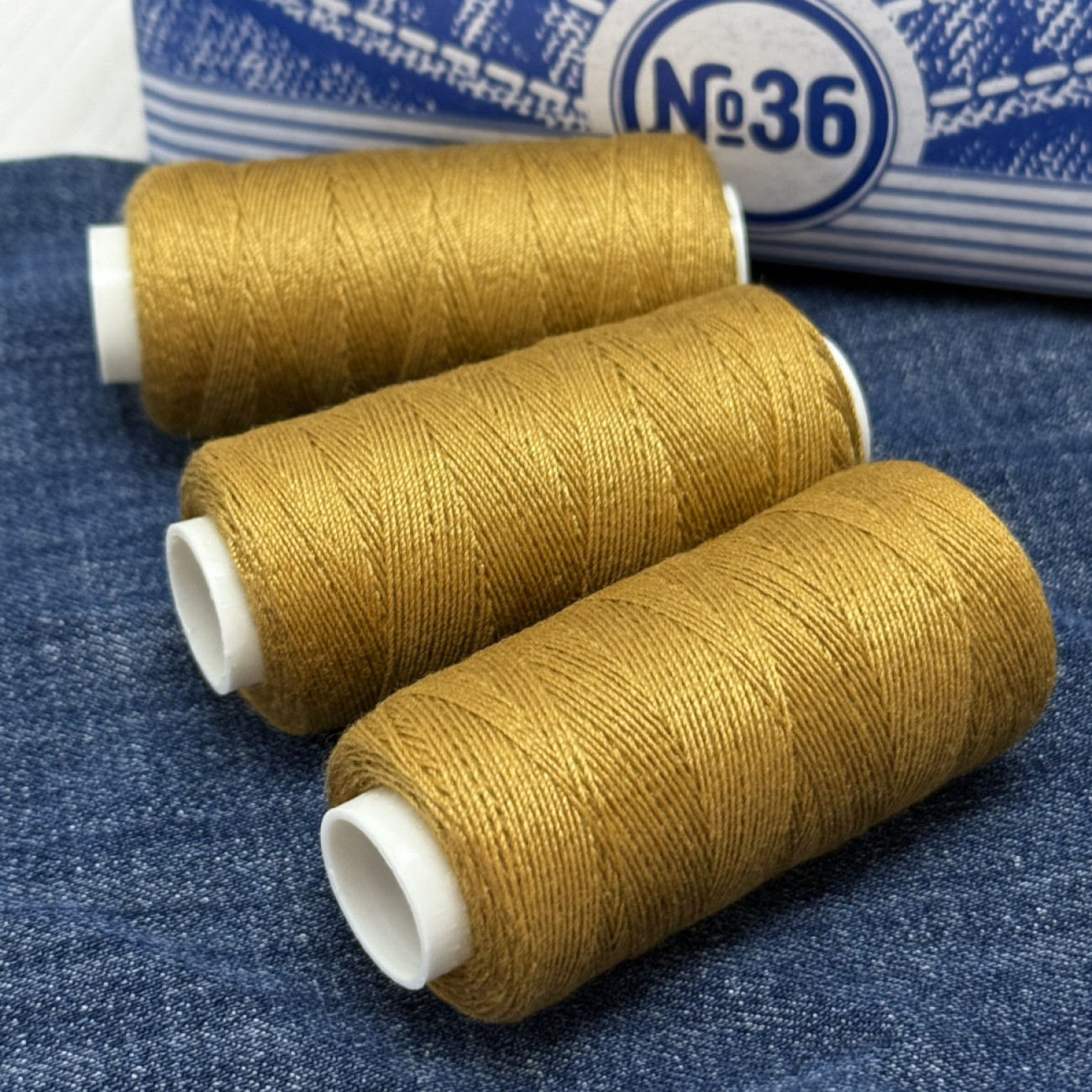 Нитки для джинсу, мідні