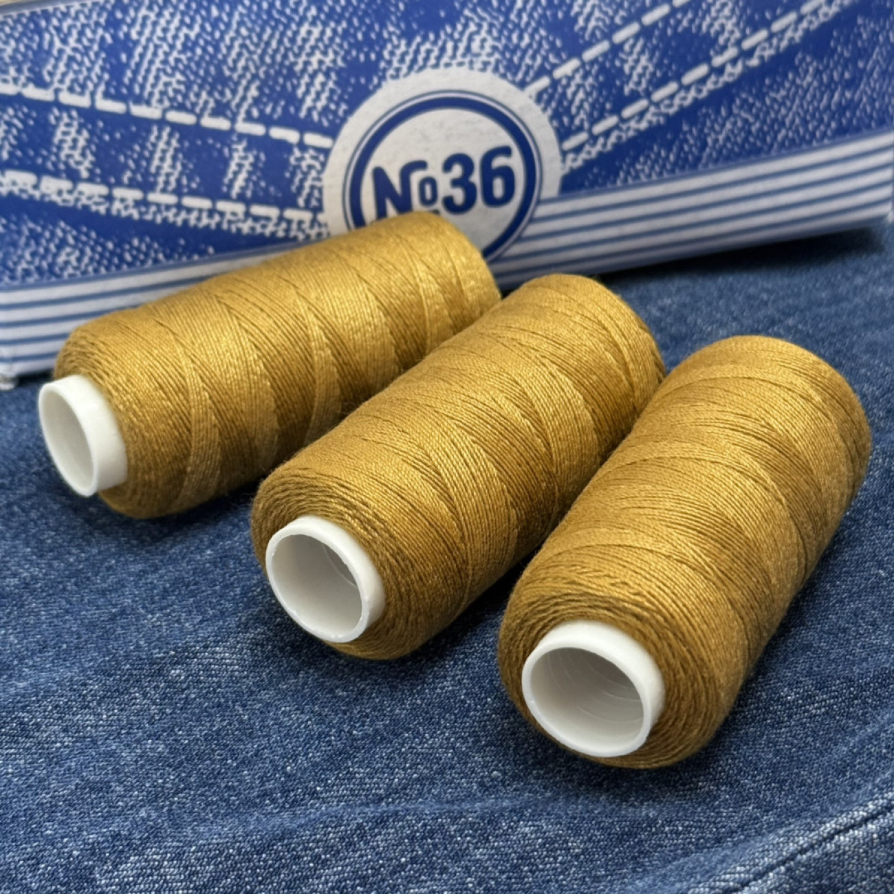 Нитки для джинсу, мідні