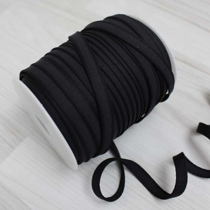 Тунельна стрічка для корсетів і білизни чорна 1 см — купити для шиття