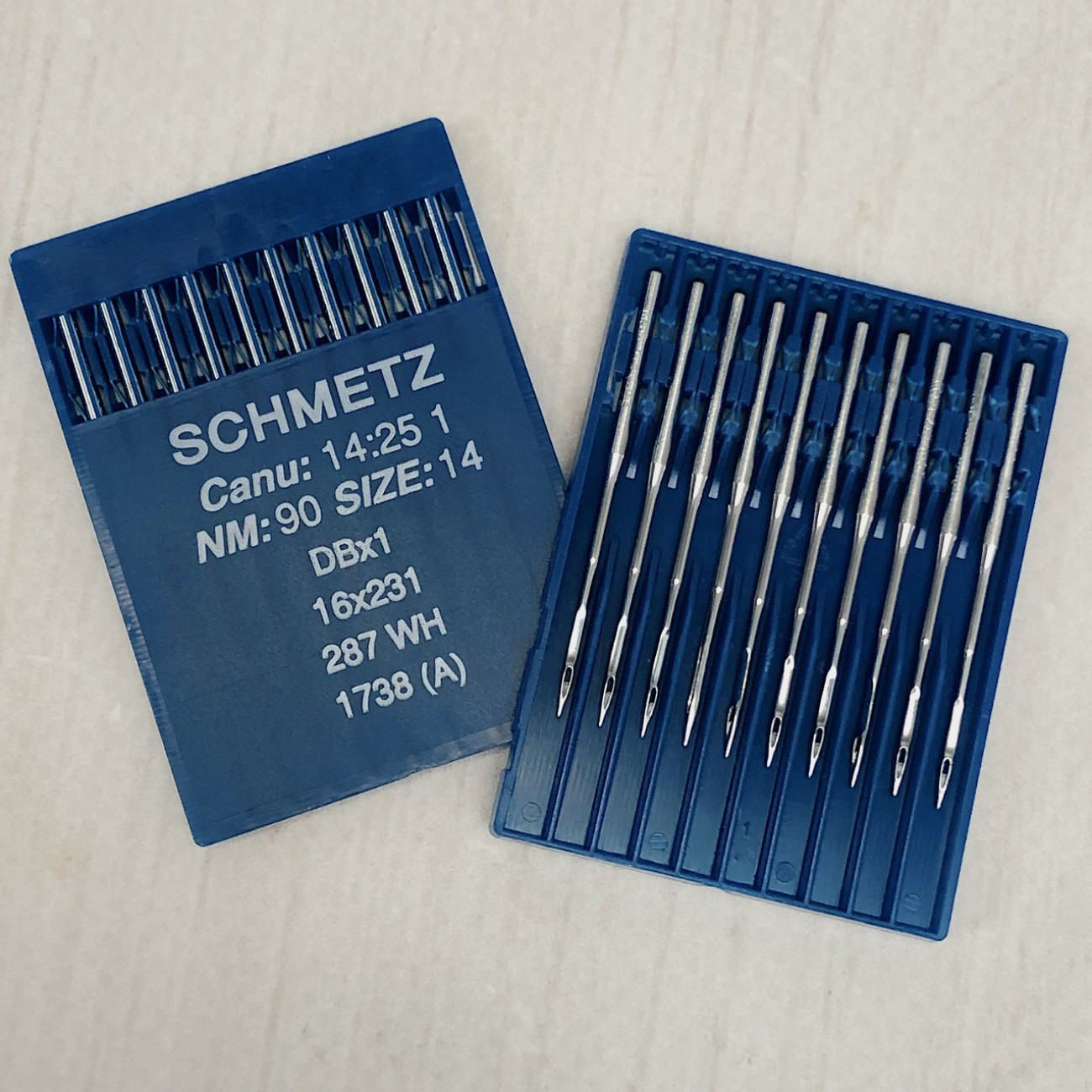 Голки Schmetz DBx1 (1738) №90 з тонкою колбою для промислових машин
