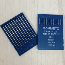 Голки Schmetz DBx1 (1738) №80 з тонкою колбою для промислових машин
