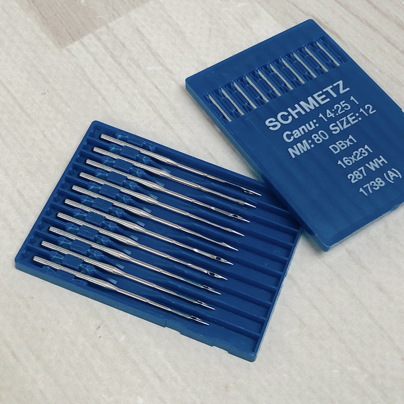 Голки Schmetz DBx1 (1738) №80 з тонкою колбою для промислових машин