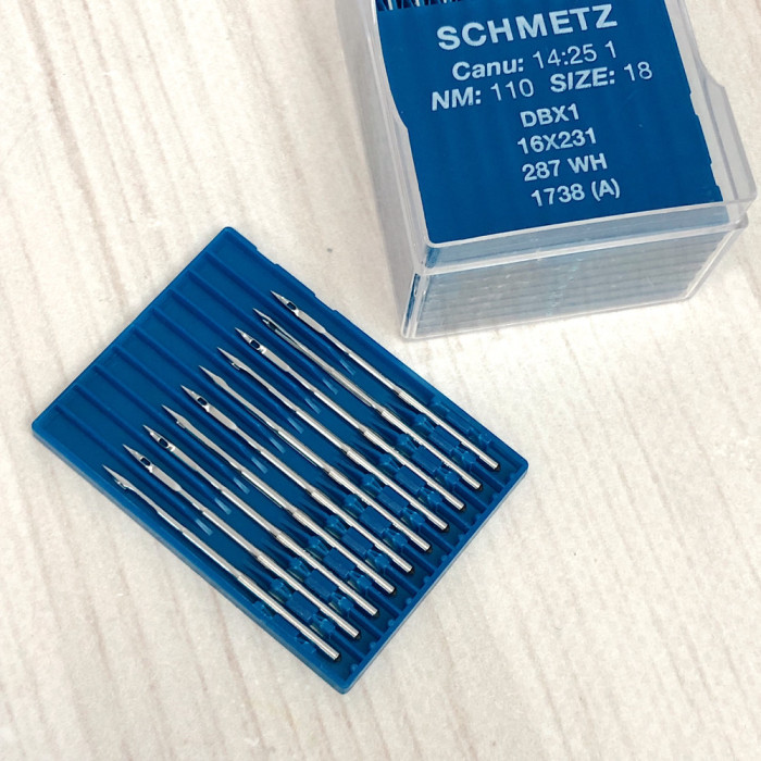 Голки Schmetz DBx1 (1738) №110 з тонкою колбою для промислових машин