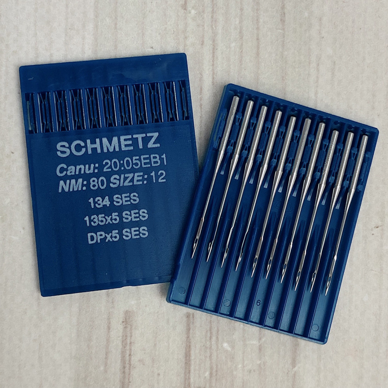Голки Schmetz 134SES (DPx5 SES) №80 з товстою колбою для трикотажних та еластичних тканин для промислових машин