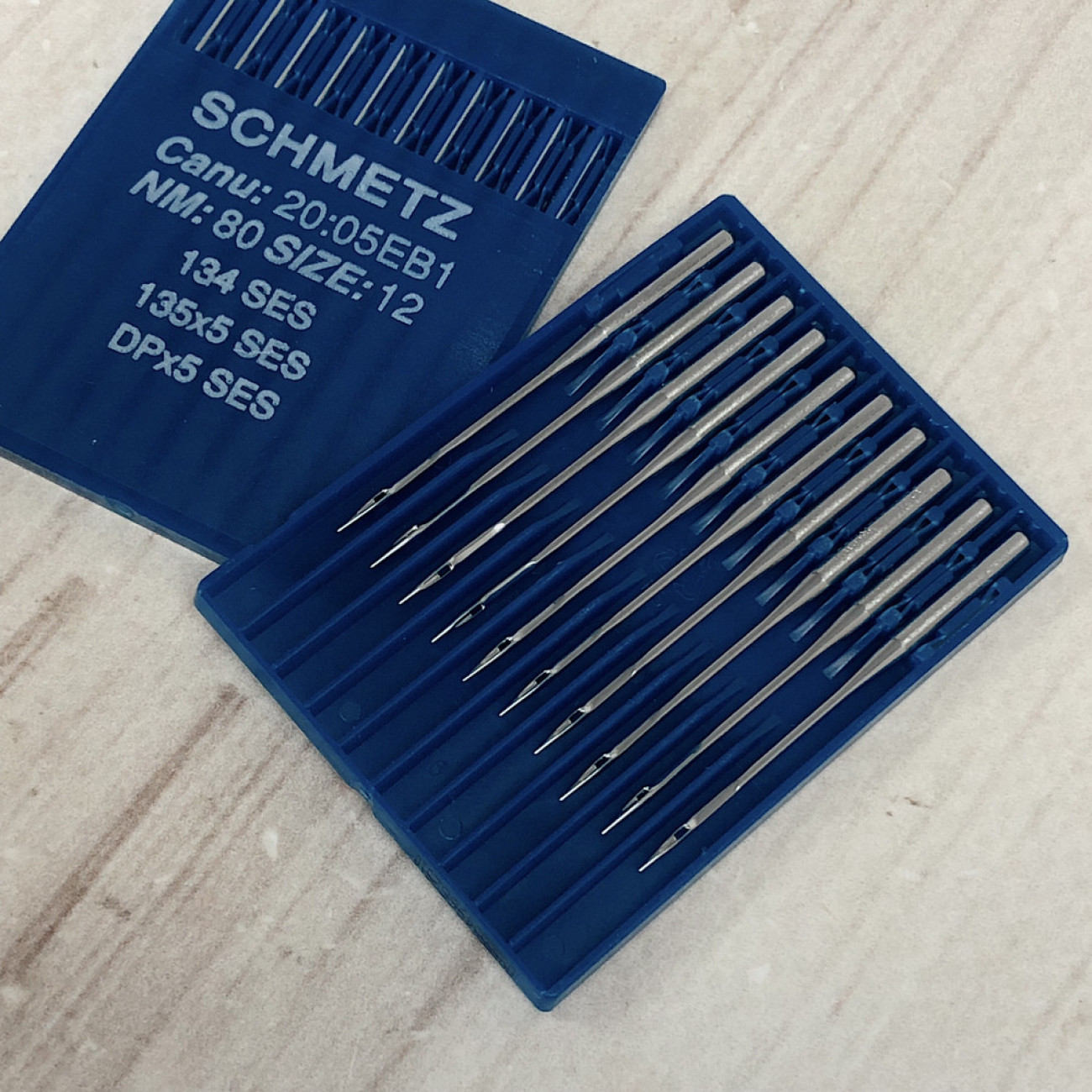 Голки Schmetz 134SES (DPx5 SES) №80 з товстою колбою для трикотажних та еластичних тканин для промислових машин