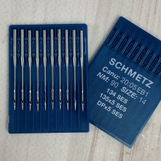 Голки Schmetz 134SES (DPx5 SES) №90 з товстою колбою для трикотажних та еластичних тканин для промислових машин