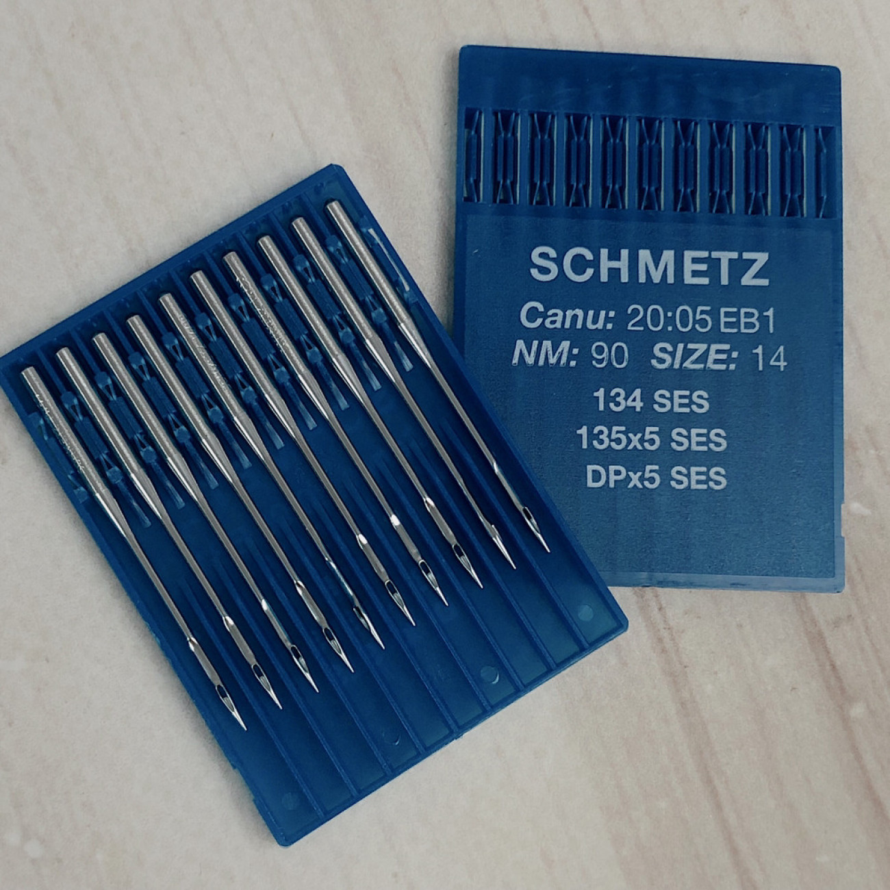 Голки Schmetz 134SES (DPx5 SES) №90 з товстою колбою для трикотажних та еластичних тканин для промислових машин