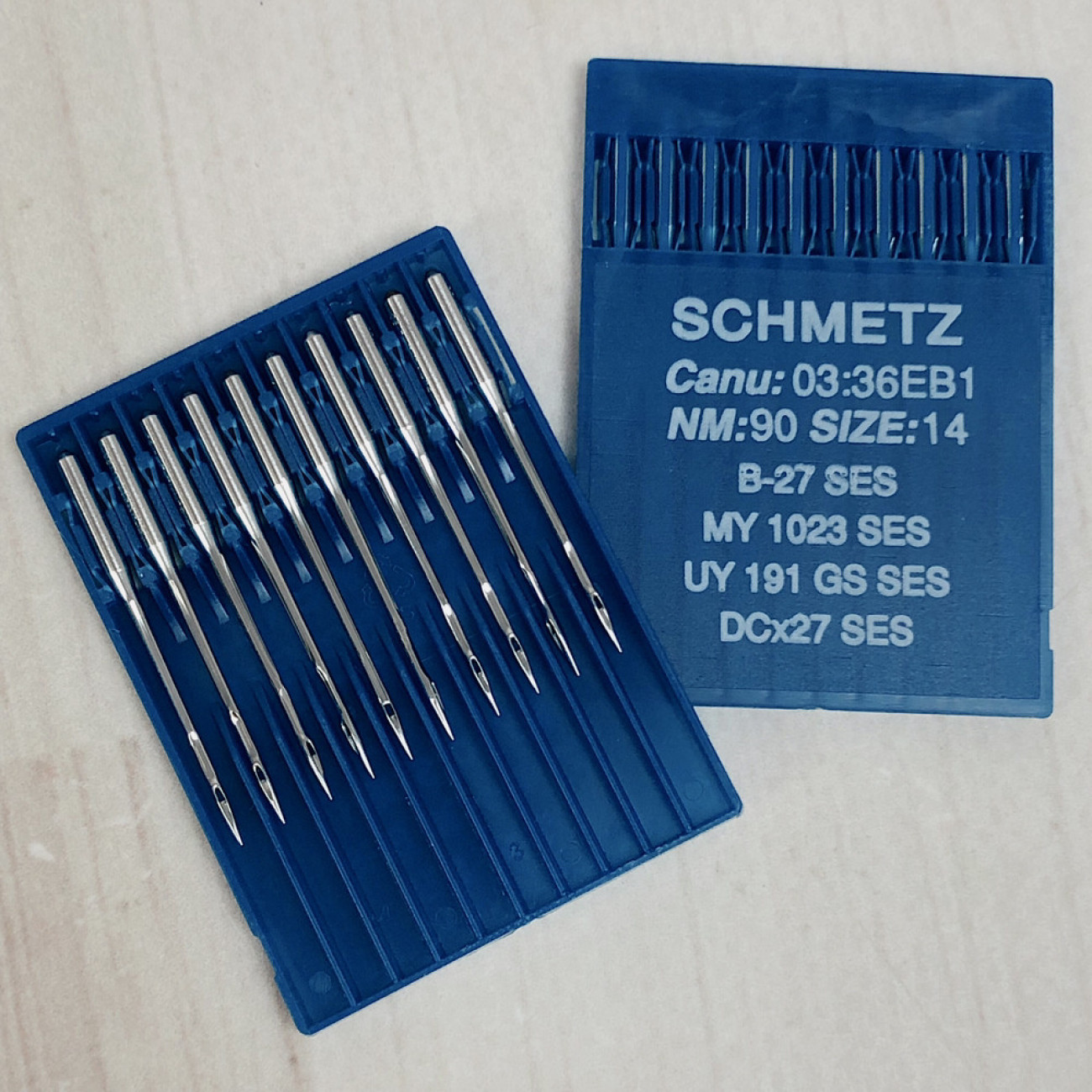 Голки Schmetz B-27 SES №90 для промислових оверлоків для трикотажних тканин