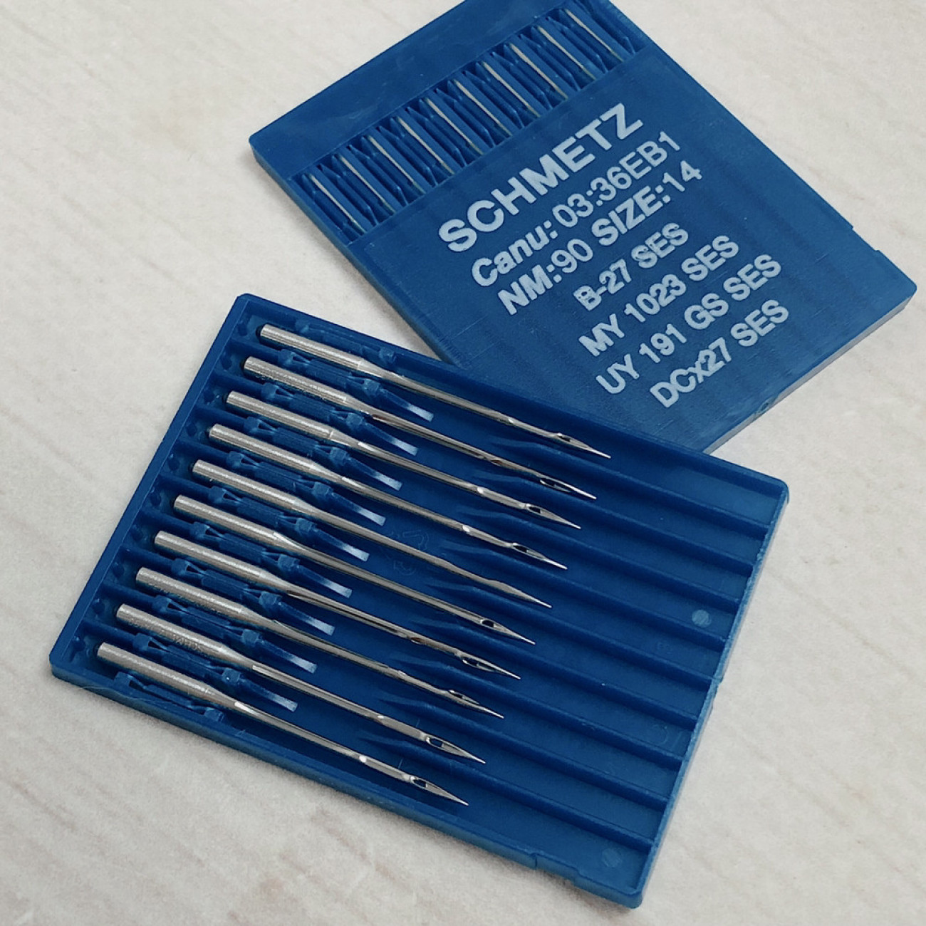 Голки Schmetz B-27 SES №90 для промислових оверлоків для трикотажних тканин