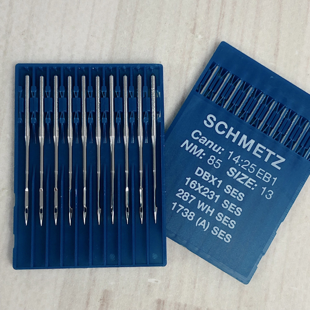 Голки Schmetz DBx1 SES (1738 SES) №85 з тонкою колбою для трикотажних та еластичних тканин для промислових машин