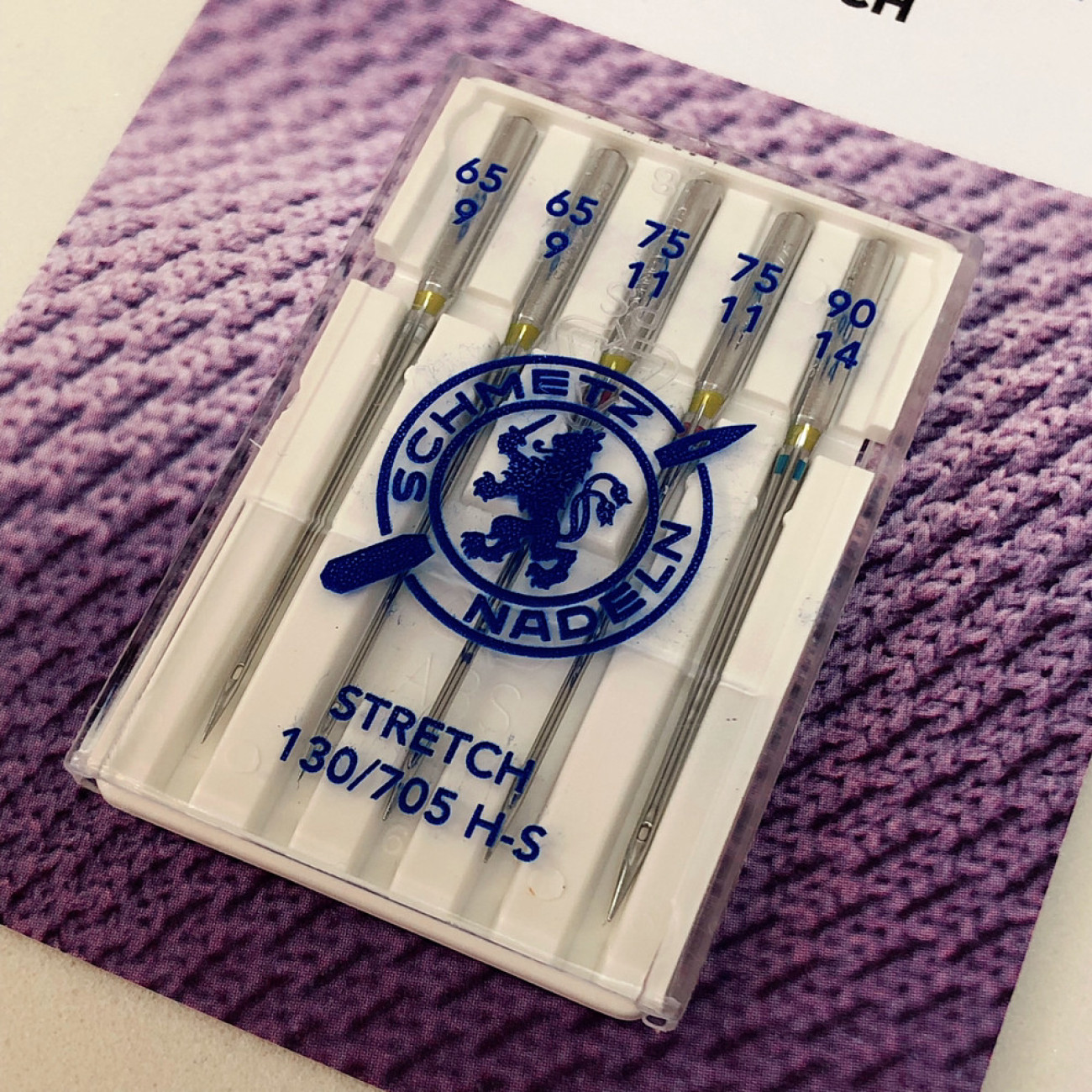 Голки Schmetz Stretch, MIX: 65(2), 75(2), 90(1)