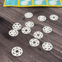 Набір кнопок пришивних пластикових 15 мм білих (6шт)