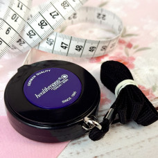 Рулетка, сантиметр кравецький, 150 см, чорна з фіолетовою серединкою