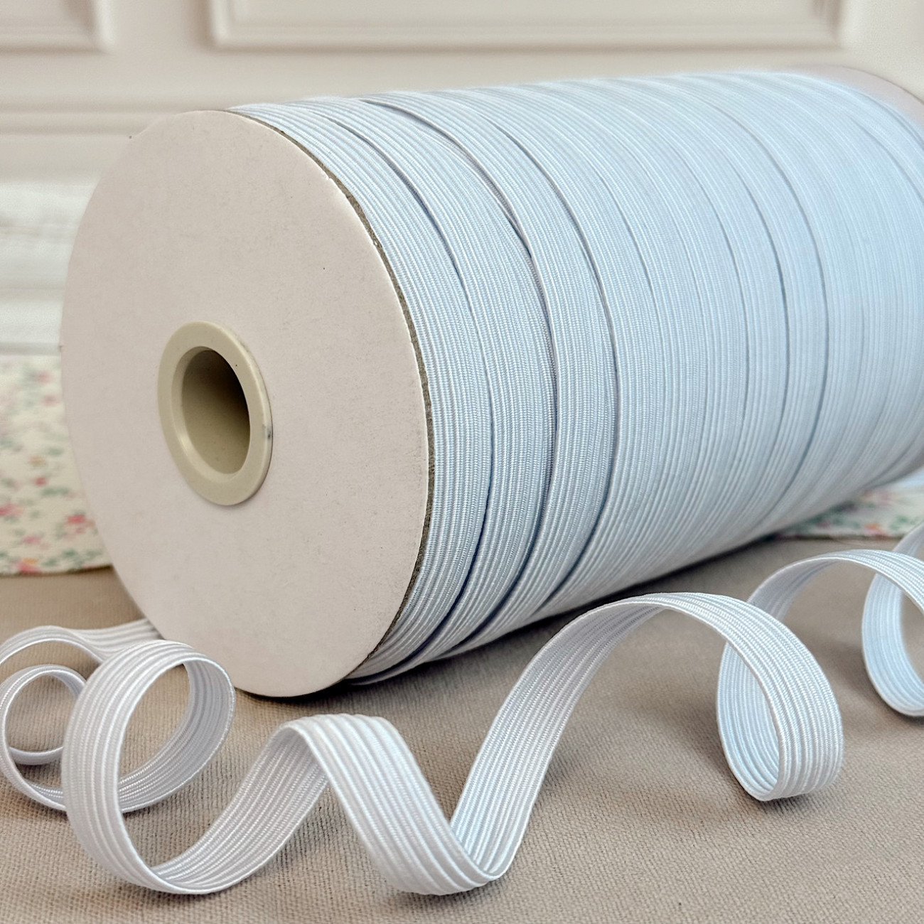 Резинка для білизни 1 см біла - еластична стрічка для шиття одягу