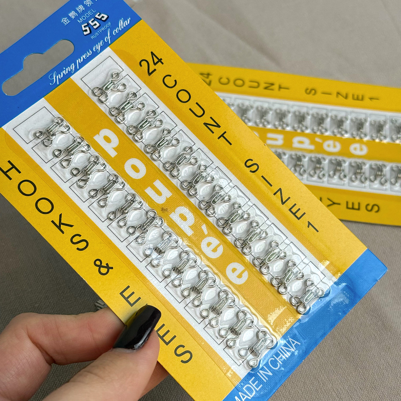 Гачок - петля №1 срібло для одягу та білизни