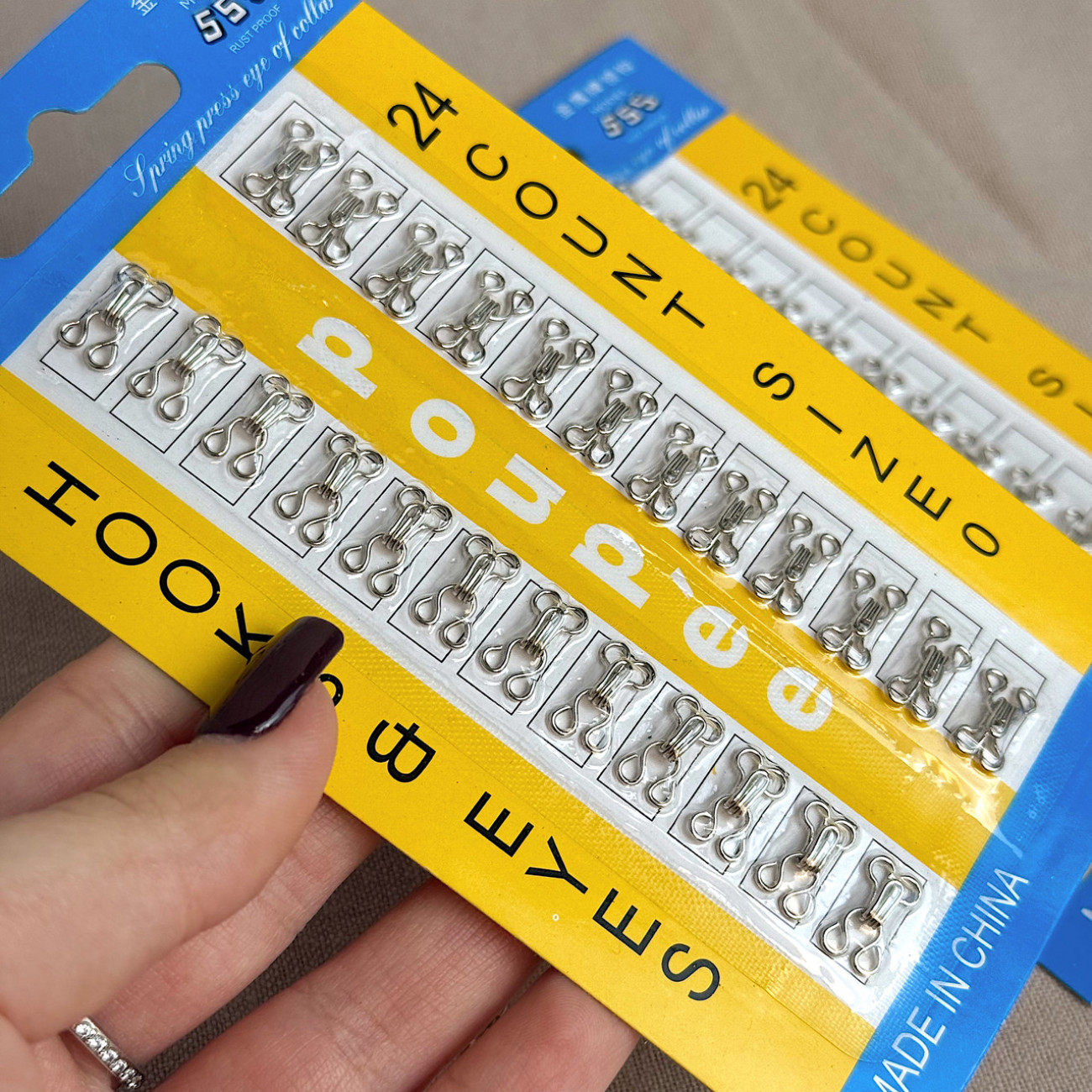 Гачок - петля №0 срібло для одягу та білизни