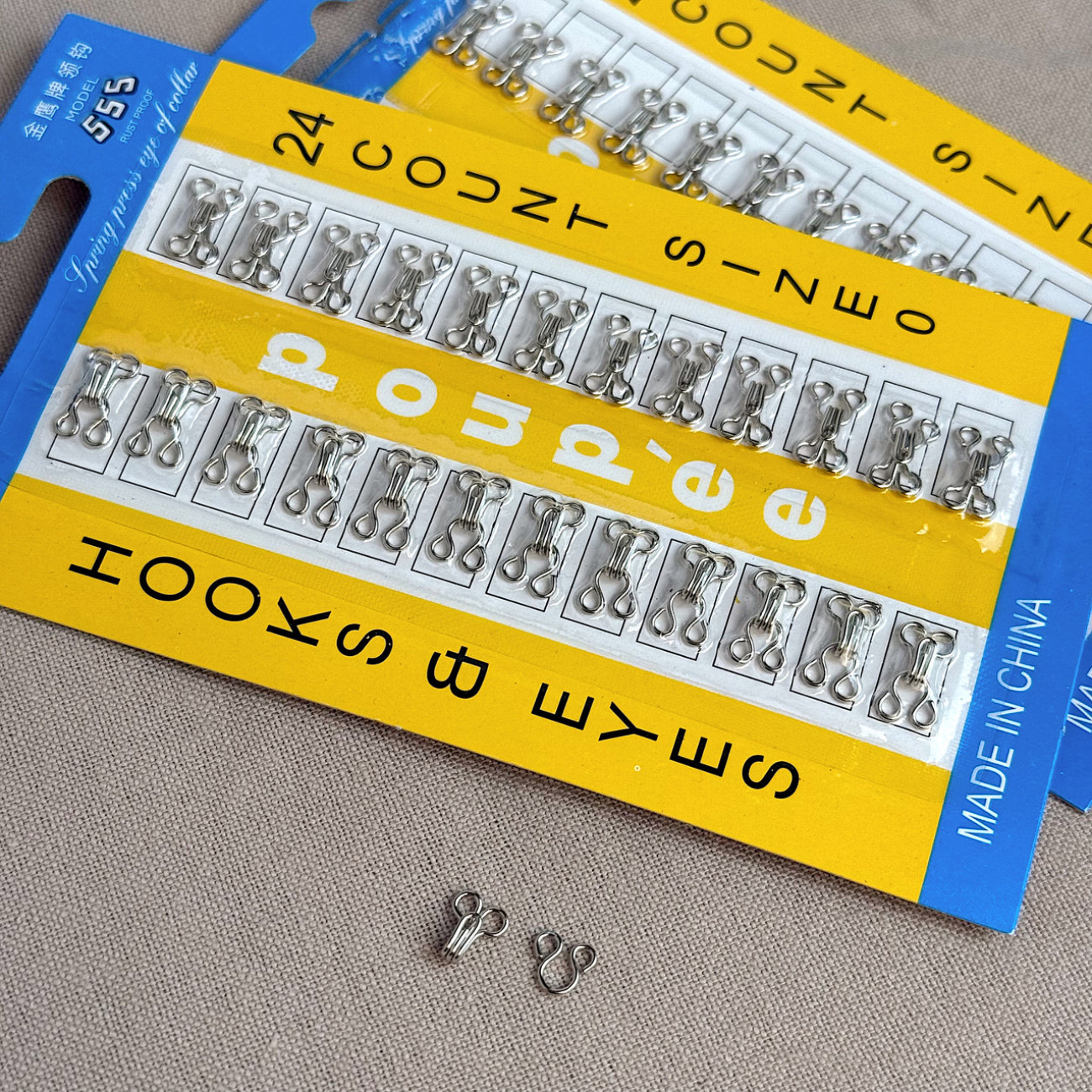 Гачок - петля №0 срібло для одягу та білизни