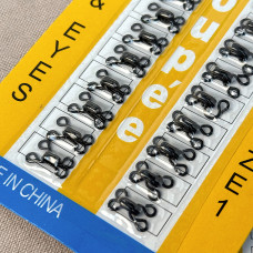 Гачок - петля №1 чорний для одягу та білизни