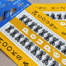 Гачок - петля №0 чорний для одягу та білизни