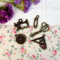 Набір №3 шармів-підвісок для рукоділля (пришивних), 5 шт
