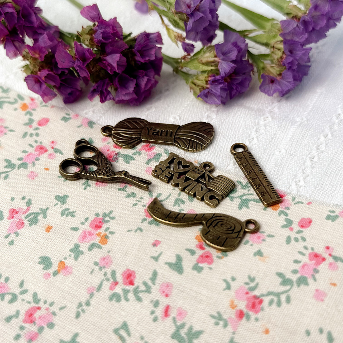 Набір №4 шармів-підвісок для рукоділля (пришивних), 5 шт
