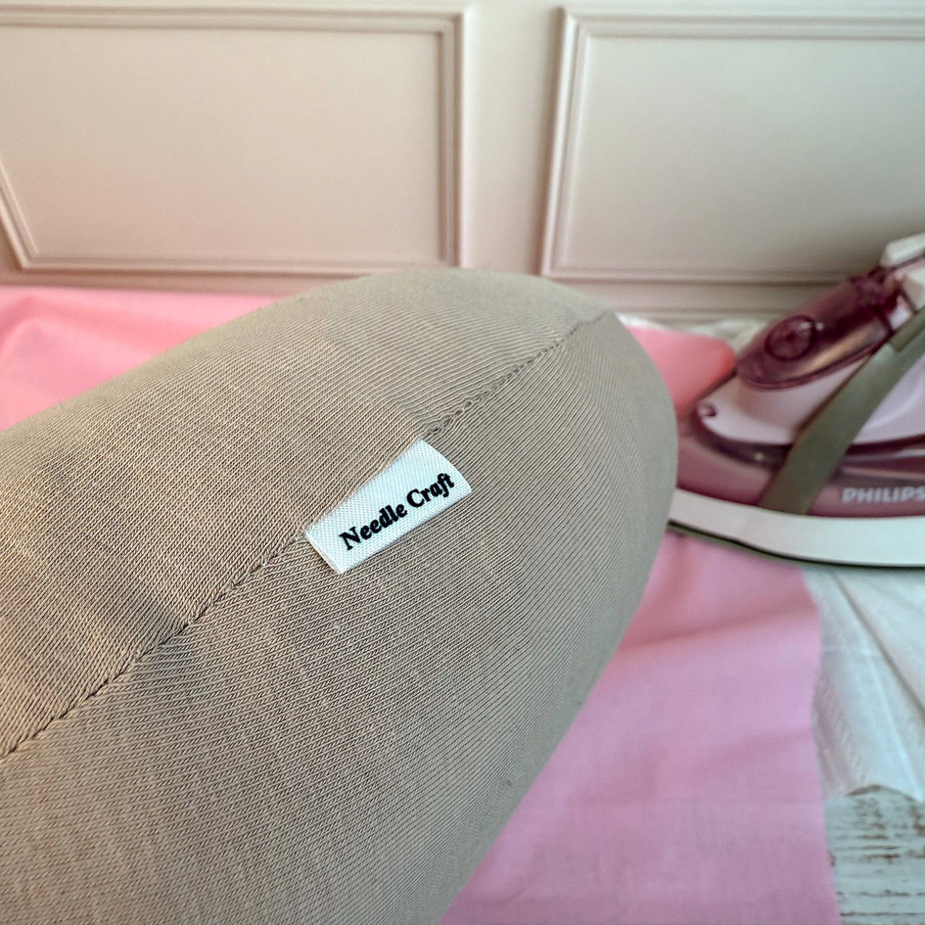 Кравецька подушечка для ВТО Needle Craft Кругла Бежева