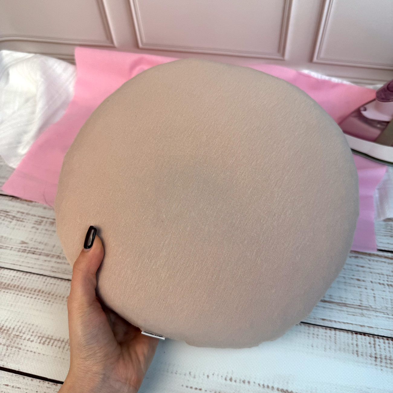 Кравецька подушечка для ВТО Needle Craft Кругла Бежева