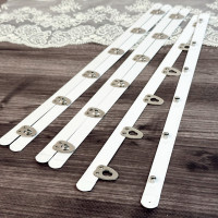 Бюск корсетний білий, 30 см, 6 застібок