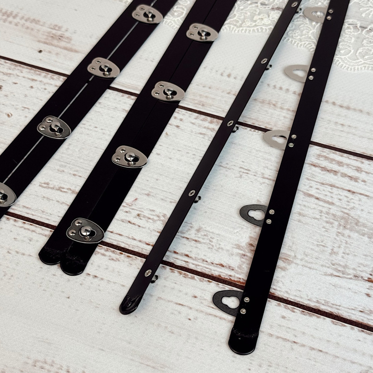 Бюск корсетний чорний, 30 см, 6 застібок