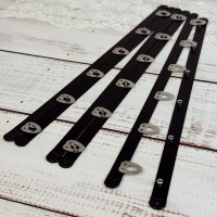 Бюск корсетний чорний, 30 см, 6 застібок