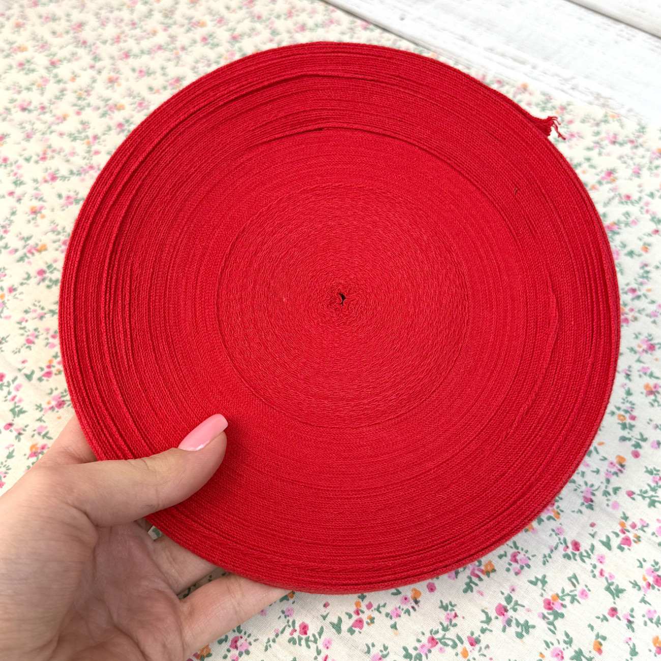 Тасьма кіперна 1 см, червона