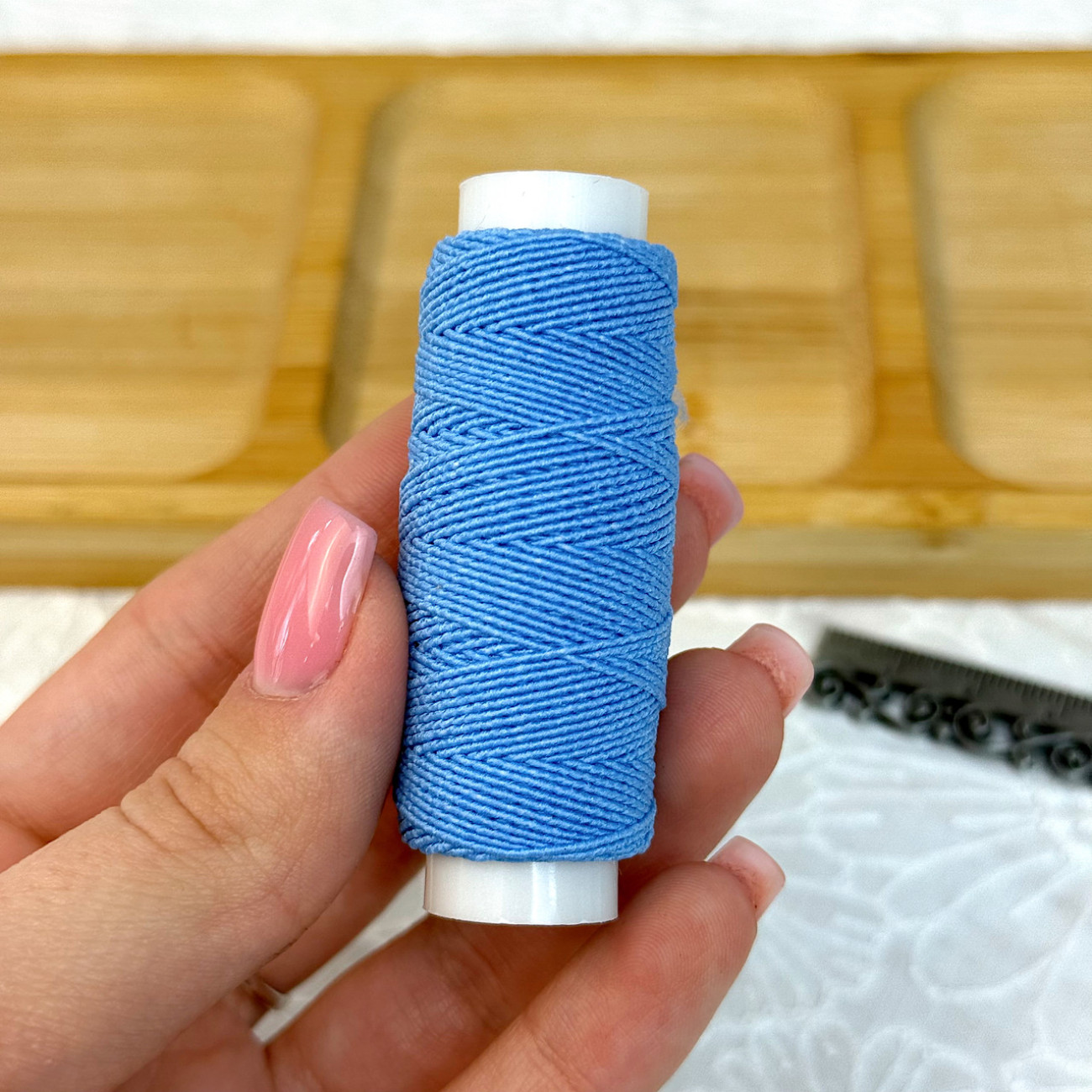 Нитка-резинка (спандекс), блакитна