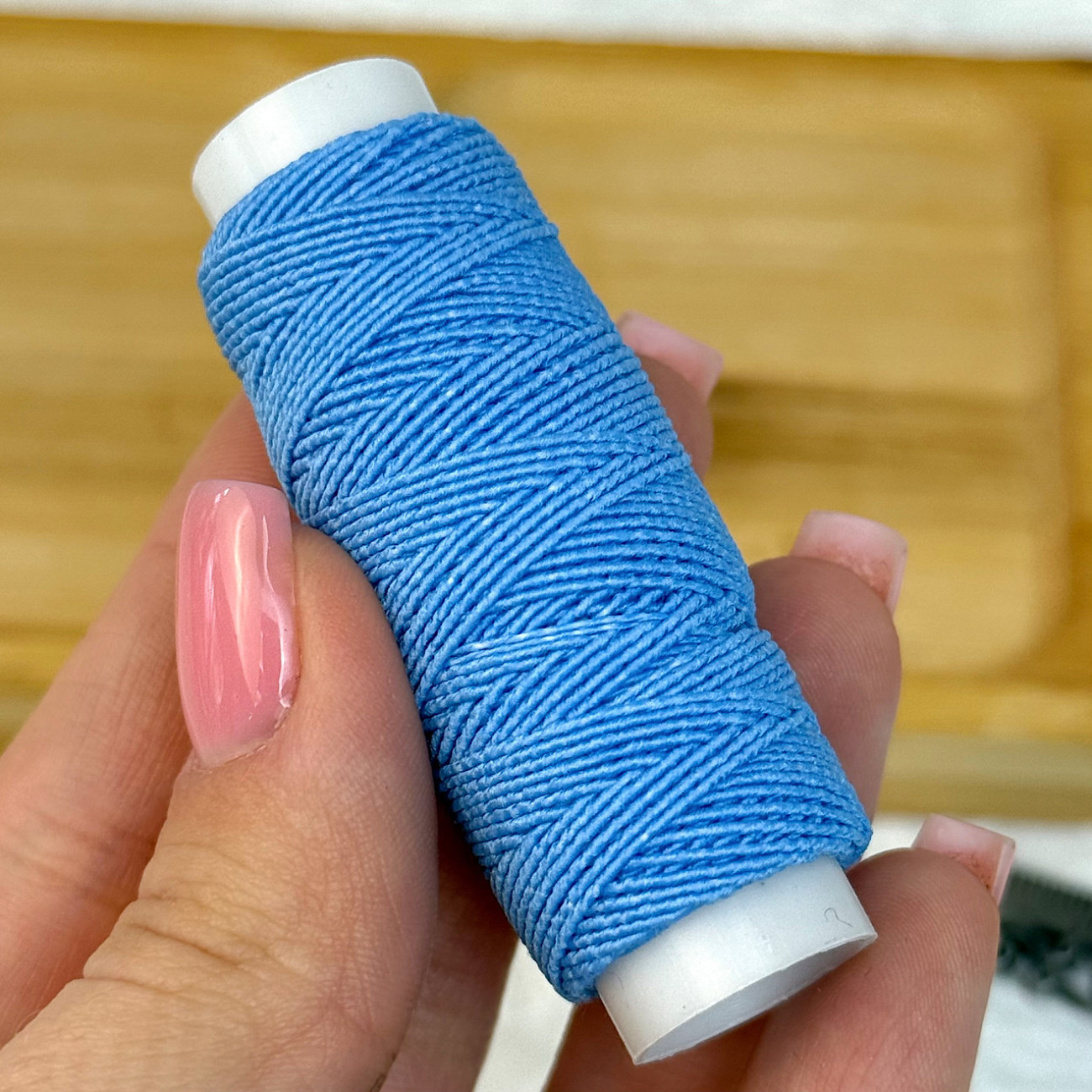 Нитка-резинка (спандекс), блакитна