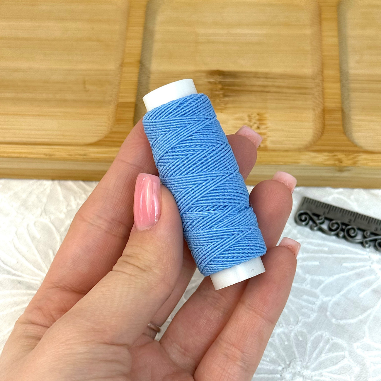 Нитка-резинка (спандекс), блакитна