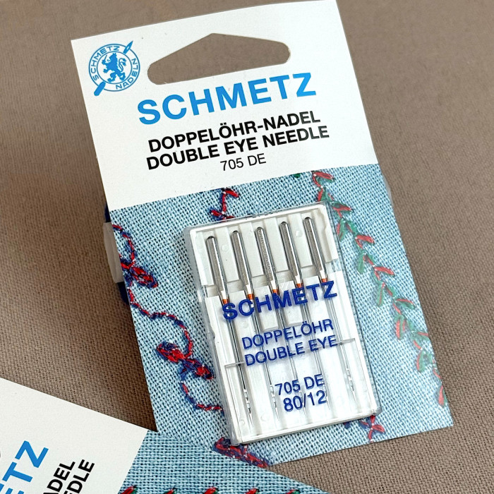Голки Schmetz Double Eye №80 з двома вушками для декоративних швів