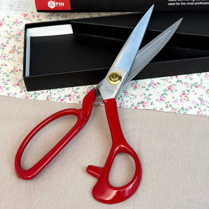Ножиці кравецькі PIN-1094 (9 дюймів) з червоними ручками