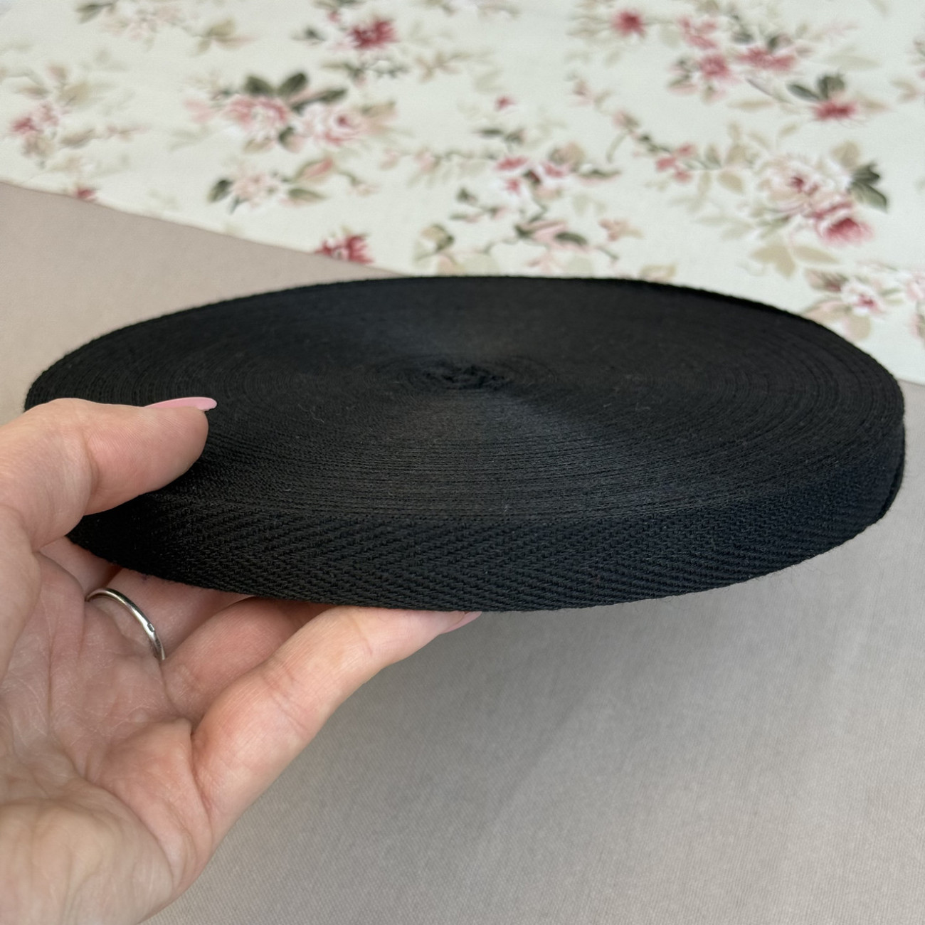 Тасьма кіперна 1,5 см, чорна