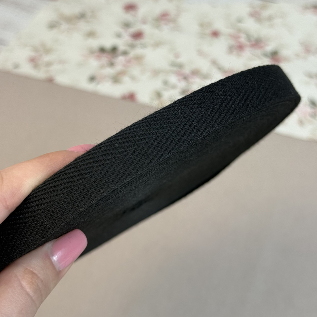 Тасьма кіперна 1,5 см, чорна