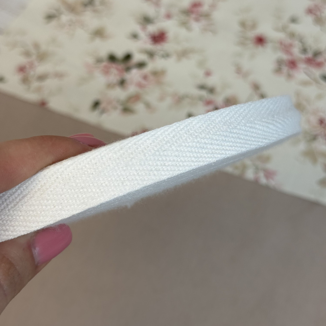 Тасьма кіперна 1,5 см, біла