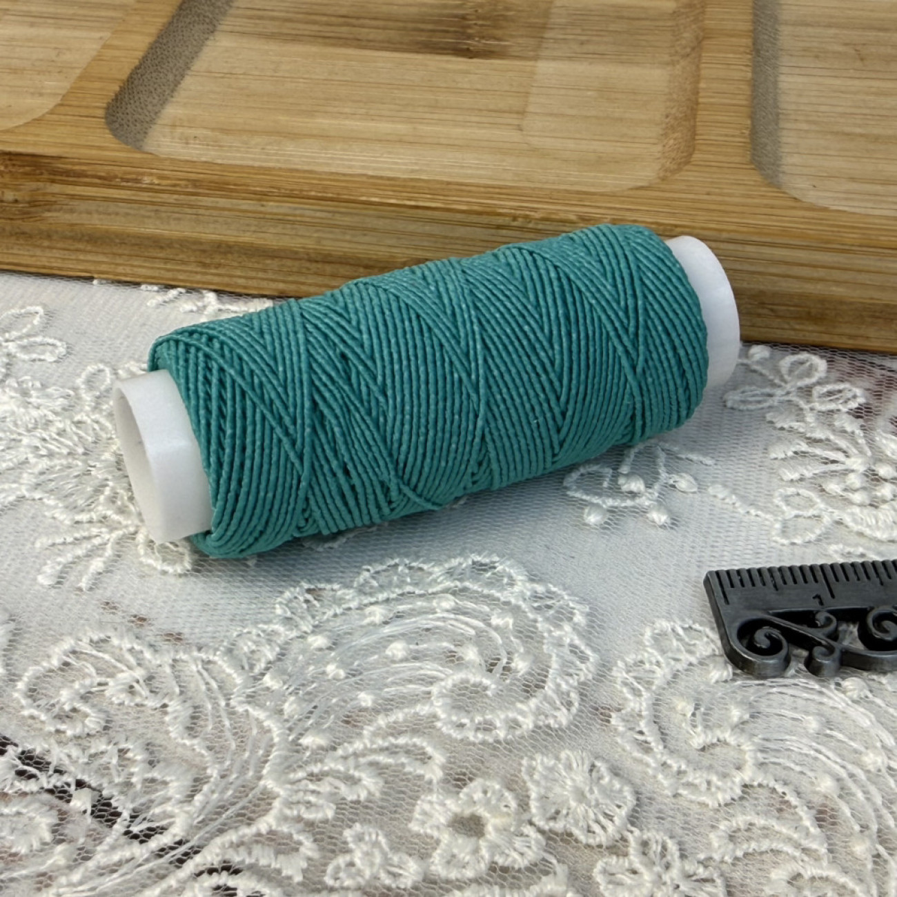 Нитка-резинка (спандекс), бірюзова