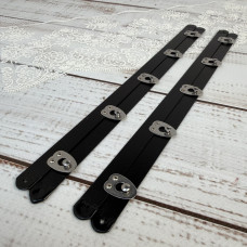 Бюск корсетний чорний, 25 см, 5 застібок