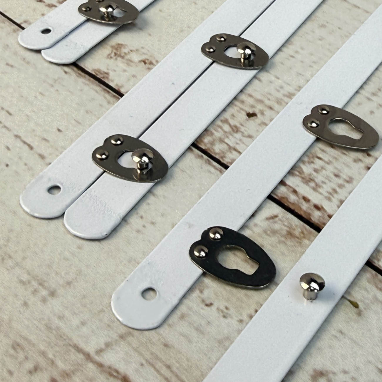 Бюск корсетний білий, 35 см, 7 застібок