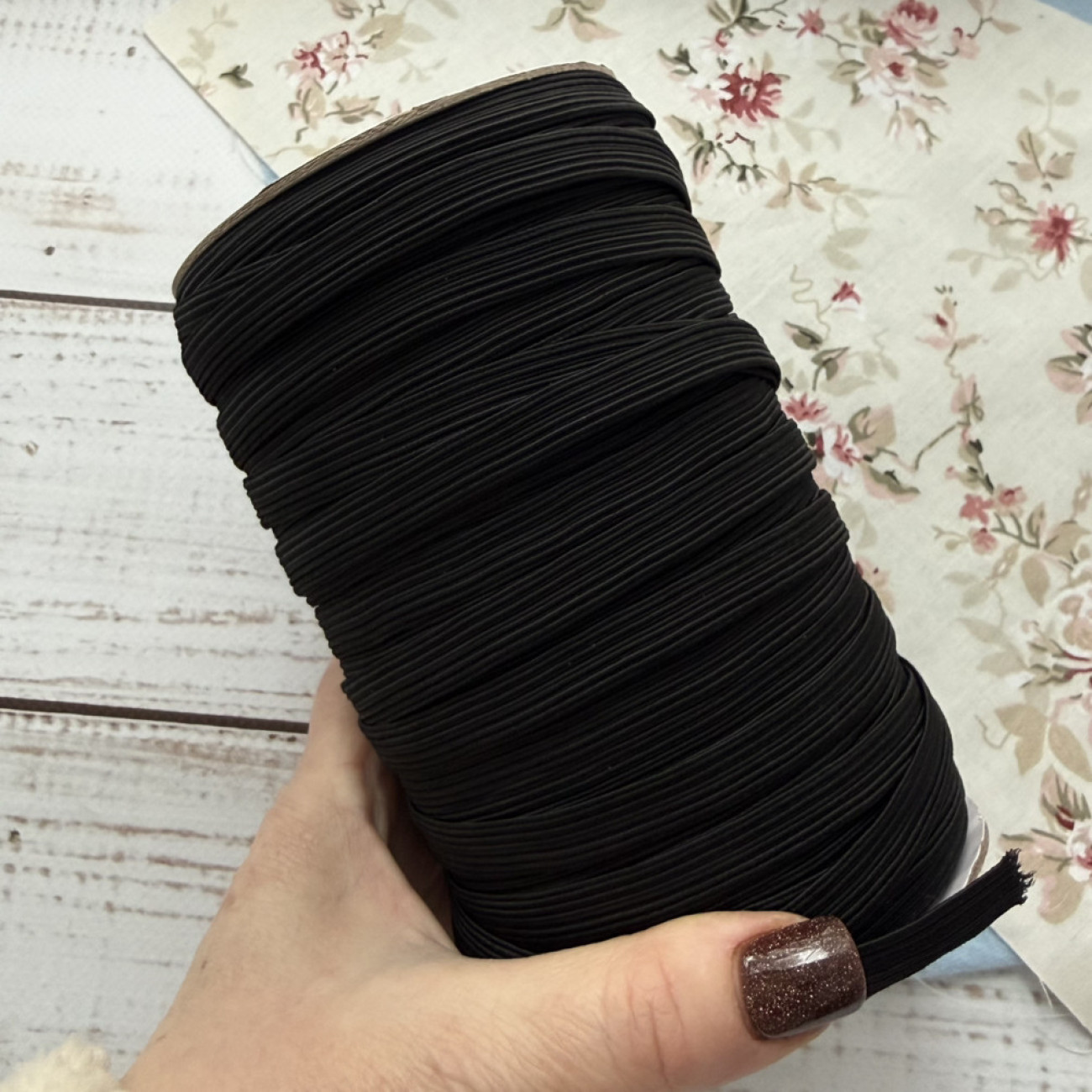 Резинка для білизни 1 см чорна - еластична стрічка для шиття одягу