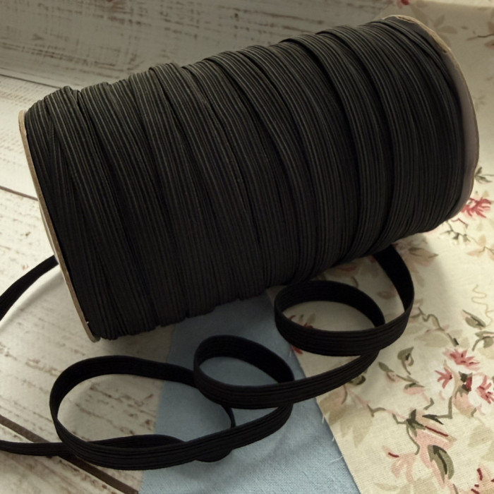 Резинка для білизни 1 см чорна - еластична стрічка для шиття одягу