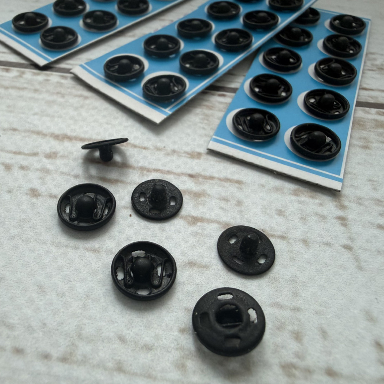 Набір кнопок пришивних металевих 10 мм чорних (10шт)