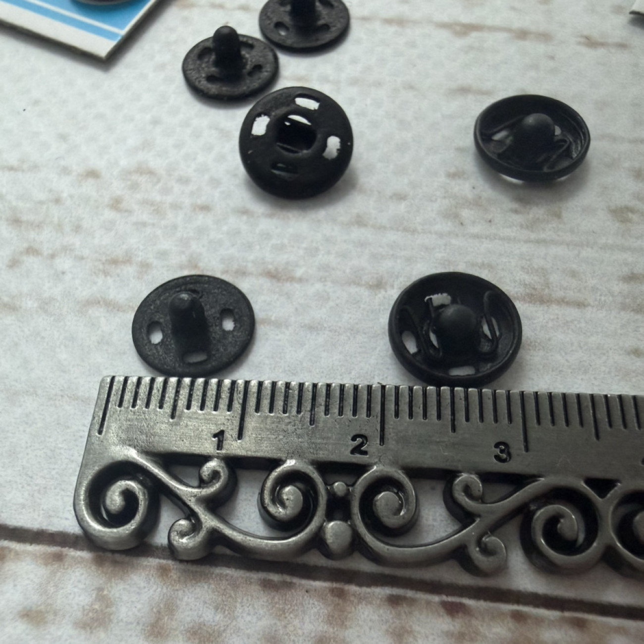 Набір кнопок пришивних металевих 10 мм чорних (10шт)