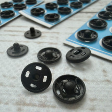 Набір кнопок пришивних металевих 10 мм чорних (10шт)