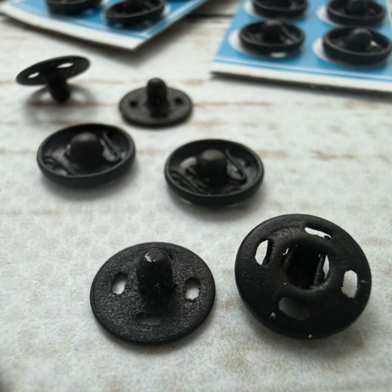 Набір кнопок пришивних металевих 10 мм чорних (10шт)