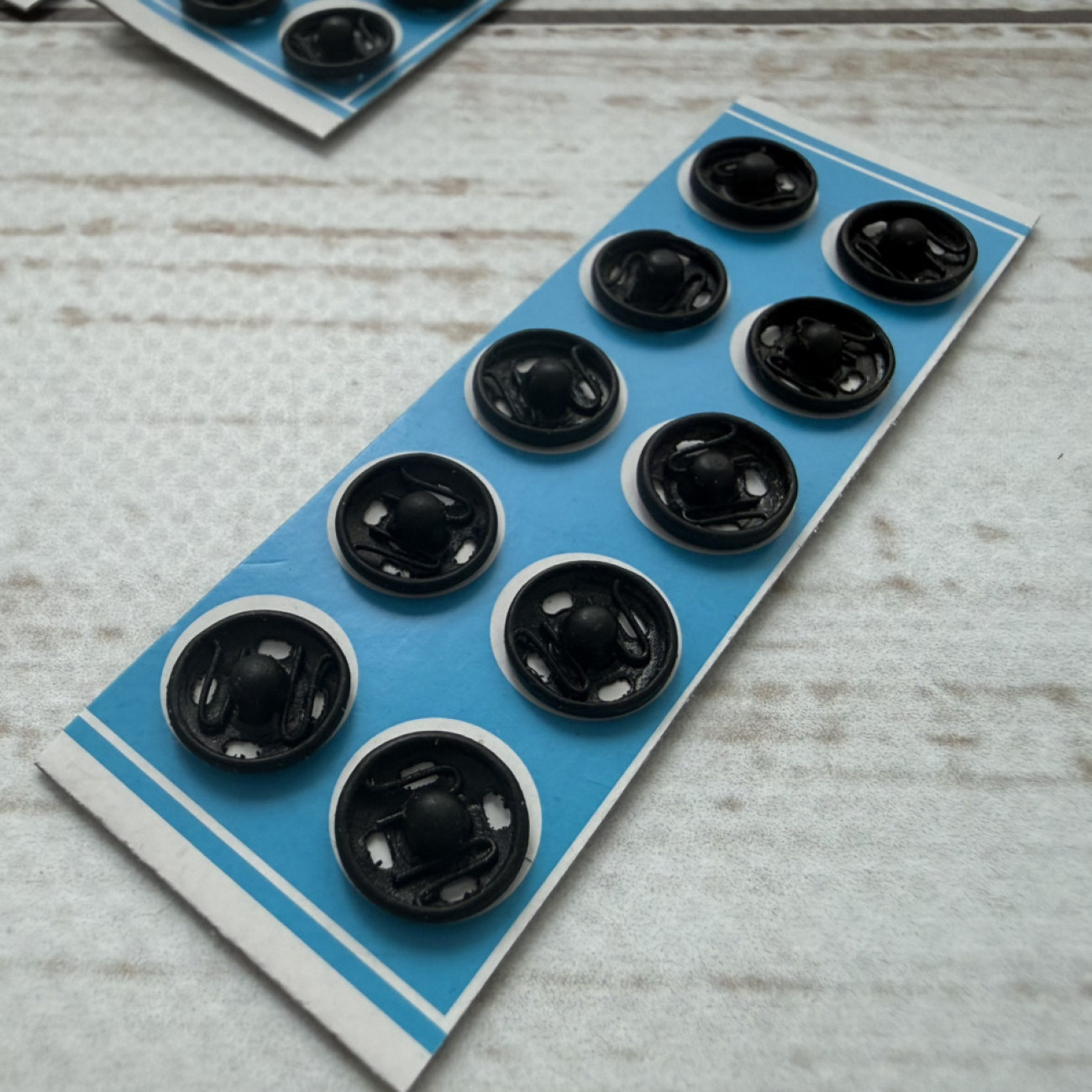 Набір кнопок пришивних металевих 10 мм чорних (10шт)