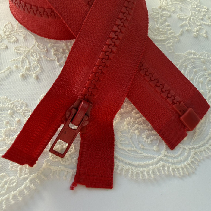 Тракторна блискавка роз'ємна , 55 см, червона